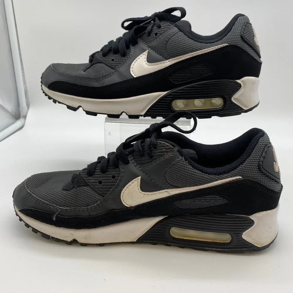 Nike Air Max 90 Mens 8 Black Off Noir Black White CN8490-002 Low Top Sneakers